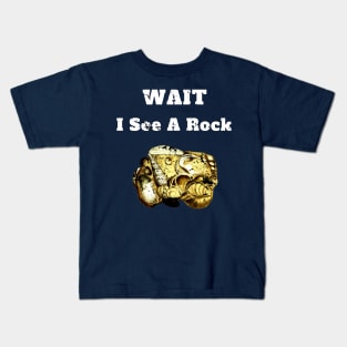Wait I See A Rock Geology Fan Gift Kids T-Shirt